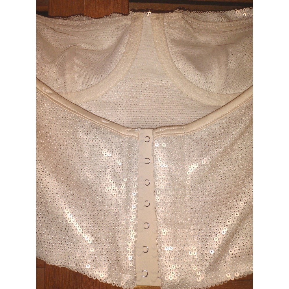Zara Sequin Bustier Corset Crop Top (Sl) - Glam‎ Holiday Sparkly Party Festival - Picture 3 of 7